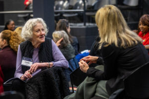 Two women in conversation